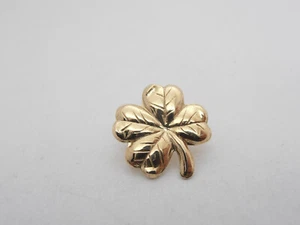 Quadrifoglio Portafortuna : Spilla da giacca in Oro giallo 750 - 18 Kt - Fortuna - Picture 1 of 9
