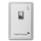 Credit Suisse 1 gram Platinum Bar .999 Fine Platinum Bar With Assay Card