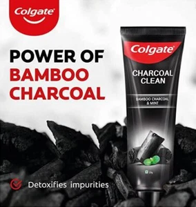 Colgate Charcoal Clean Gel Toothpaste Mint Bamboo Gluten Free Paraben Free Vegan - Picture 1 of 7
