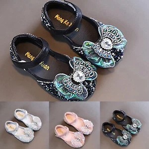 Toddler Baby Girl Dress Shoes Wedding Party Heel Mary Jane Princess Flower Shoes - Picture 1 of 20