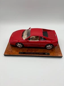 Ferrari Burago Burago 348 tb placa de madera 1:18 1989, coche modelo rojo - Imagen 1 de 12
