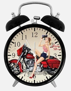 Military Motorcycle Alarm Desk Clock 3.75" Home or Office Decor Y73 Nice Gift - Picture 1 of 1