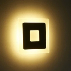 Wall Lamp Led Square Acrylic Bedroom Living Room 18 W Decorative Corridor Light - Picture 1 of 4