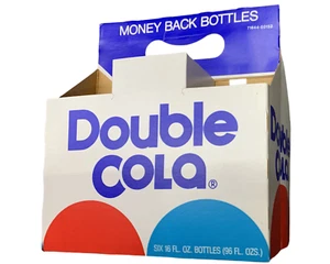 Vintage 1980s Double Cola Soda Carton Carrier Original NOS Cardboard 6-Pack Box - Picture 1 of 1