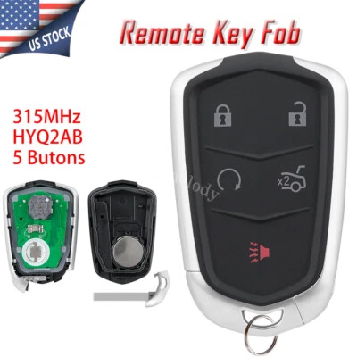 5B Remote Key Fob HYQ2AB For Cadillac ATS CTS XTS 2014 2015 2016 2017 2018 2019 - Image 1 of 4
