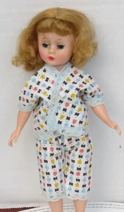 Vintage 2 Piece Outfit PJs Pajamas Lace Leisure Set Doll MCM No Doll - Picture 1 of 24