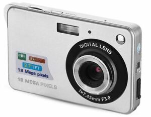 GordVE SJB25 2.7inch 18MP Mini Digital Camera 8X Digital Zoom Silver Color