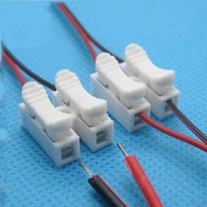 LOT NEUF 5 DOMINOS à CLIP 2 PÔLES POUR TEST et MONTAGE RAPIDE CABLE CONNEXION - Picture 1 of 6