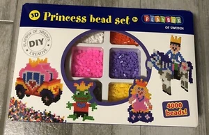Bügelperlen Set Prinzessin 3D Playbox 4000 Perlen eine Platte Anleitung Vorlage - Bild 1 von 3