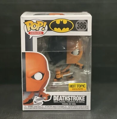 Funko Pop! Figura de vinilo exclusiva de Heroes DC Batman Deathstroke #386 Hot Topic. Foto 1 de 4