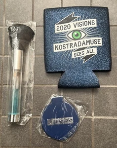 New Orleans Mardi Gras Krewe of Muses Parade Throws Brushes Mirror Compact Koozi - Picture 1 of 4