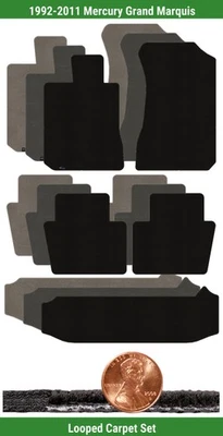 Juego de alfombrillas clásicas personalizadas para Mercury Grand Marquis '92-11 (5 piezas) #ZYQ Foto 1 de 4