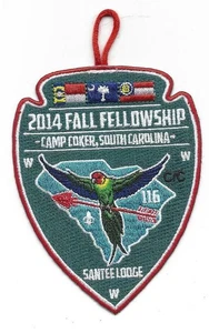 Santee Lodge 116 2014 Fall Fellowship Camp Coker Pee Dee Área SC - Imagen 1 de 1