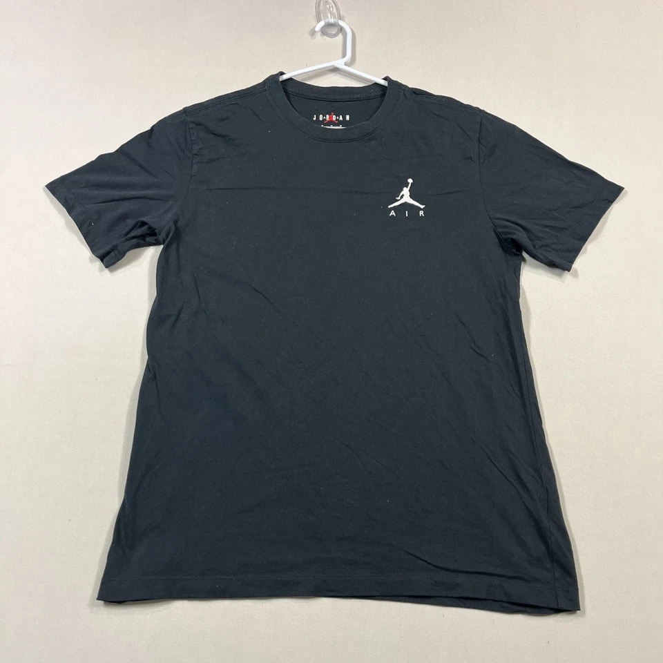Air Jordan T Shirt Black Jumpman Crew Neck Casual Cotton Tee Mens Medium M Slim - image 1 of 4