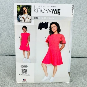 Vestido Know Me 2091 Talla Grande Acampanado con Mangas Acampanadas Misses Talla 18 26 Patrón - Imagen 1 de 4