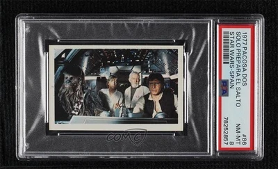 1977 La Guerra de las Galaxias Star Wars Spain Solo prepara el salto… #86 PSA 8 - Image 1 of 3