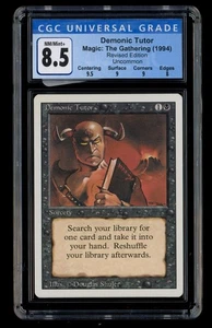 ***CGC 8.5 Demonic Tutor*** MTG Revised Kid Icarus - Picture 1 of 2