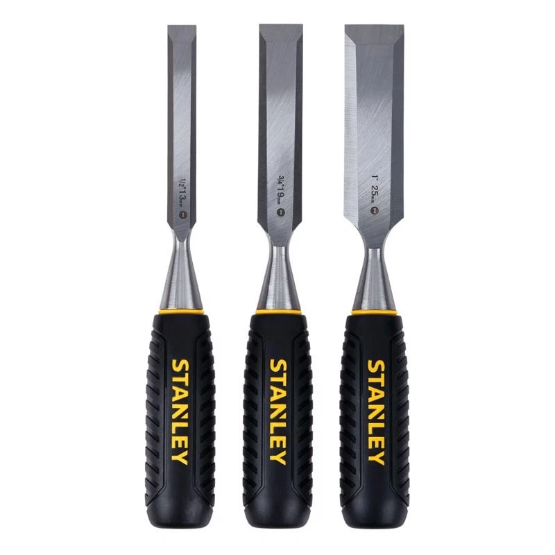 STANLEY TOOLS 3-pc. WOOD CHISEL SET 1/2” 3/4” 1” STHT16727