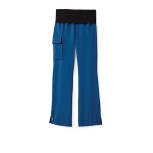 Medline Ocean ave Ladies Yoga Elastic Waist Scrub Pant Royal Blue Medium - Picture 1 of 2