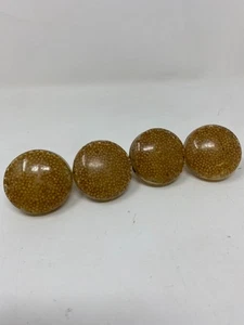 Vtg Set of 4 Resin Drawer Pulls Retro Mustard Seed Knobs Mid Century Hardware - Picture 1 of 13