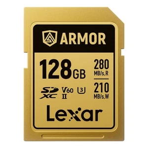 Lexar 128GB Armor Gold Uhs-Ii SDXC Memory Card - Picture 1 of 4