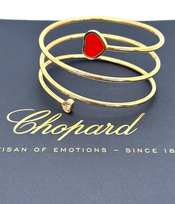 CHOPARD Happy Hearts 18K Rose Gold Diamond Bangle Bracelet - Image 1 of 4