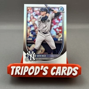 2025 Bowman Chrome Ben Rice Red Rookie Logo Refractor #85 NY Yankees - Picture 1 of 2