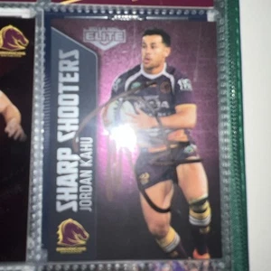 Jordan Kahu Signed 2018 Elite Sharp Shooters Insert NRL card Brisbane Broncos - Picture 1 of 1
