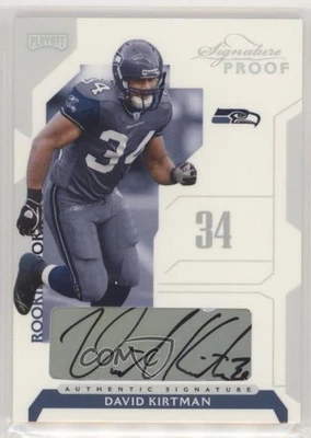 2006 Playoff NFL Playoffs Silver Signature Proof David Kirtman Rookie Auto RC - Image 1 of 2