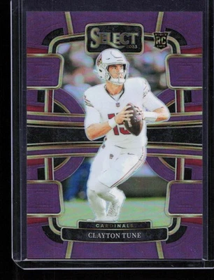 Clayton Tune 2023 Panini Select #2 Concourse Purple Prizm Rookie /75 - Image 1 of 2