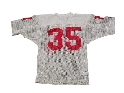 Camiseta de fútbol vintage de malla blanca de práctica de los 90 Nebraska Cornhuskers #35 talla M Foto 1 de 4