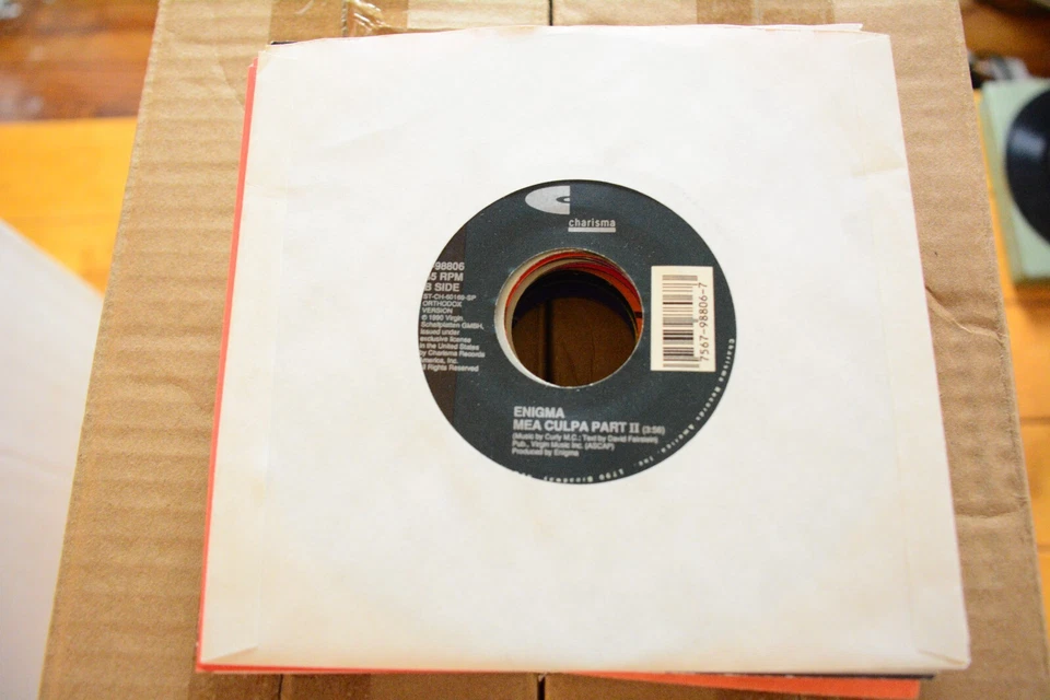 ENIGMA "MEA CULPA PART II" 45RPM 7" SINGLE VG++ [B4-12] - Image 1 of 4