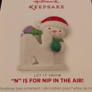 2013 Hallmark Let It Snow N is for Nip in the Air! Ornament NIB NEW - Picture 1 of 2