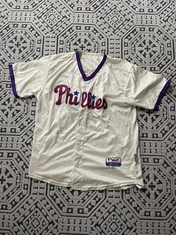 mens Philadelphia phillies blue red and white baseball jersey 33 Lee. size 52 Cover