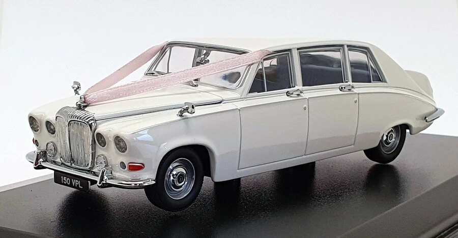Oxford Diecast 1/43 Scale DS001W - Daimler DS420 Wedding Car - White - Photo 1/4
