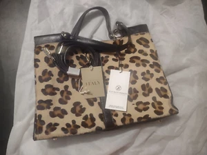 NEW WITH TAGS WOMEN'S DIVINA FIRENZE HAND MADE IN ITALY CALF HAIR BAG/PURSE - Picture 1 of 10