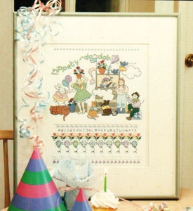 ZIPPETY DO DAH Sampler Kinder Tiere Katze Hase Kreuzstich Muster Tabelle V6 - Bild 1 von 2