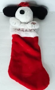 Snoopy Christmas Stocking Flapping Ears Musical Plays Peanuts Theme Song 20" - Picture 1 of 7