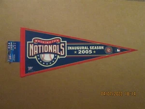 MLB Washington Nationals Vintage 2005 Inaugural Season Logo Baseball Pennant - Picture 1 of 1