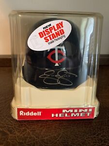 Shannon Stewart Autographed Mini Helmet JSA cert Minnesota Twins