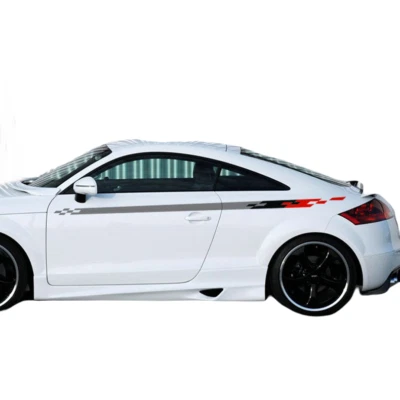 2 PIEZAS Gráfico Carreras Rayas Coche Adhesivo Para Audi Q3 Q5 Cintura Línea Calcomanía Vinilo Foto 1 de 4