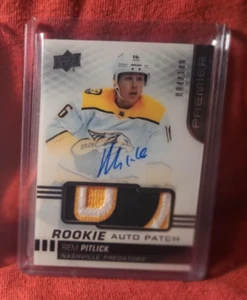 2019-20 UD PREMIER ROOKIE PATCH AUTO /149 REM PITLICK - Imagen 1 de 1