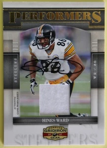 2007 DONRUSS GRIDIRON GEAR PERFORMERS P-44 HINES WARD AUTO JERSEY #/10 STEELERS - Picture 1 of 2