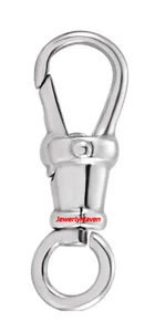 Reloj giratorio de plata de ley 925 de 19 mm para perro langosta cierre sin gatillo ITALIA - Imagen 1 de 4