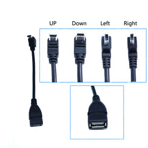 USB 2.0 Female to Mini USB B Type 5pin 90 Degree Angled Male Data Cable Cord