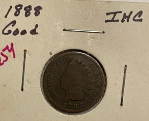 1888 Indian Head Cent Good - Picture 1 of 2