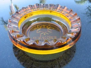 DEL WEBB HOTELS SMOKY GOLD GLASS ASHTRAY SOUVENIR OR REPLACE - Picture 1 of 5