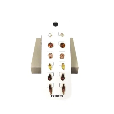Juego de 6 pares de pendientes EXPRESS chapados en oro multicolor para mujer nuevos con etiquetas Foto 1 de 4