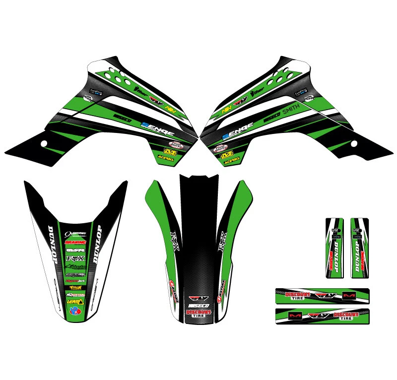 Kit de gráficos KLX 140 G VIGOR 2017-2018 Green Senge compatible con Kawasaki Foto 1 de 1