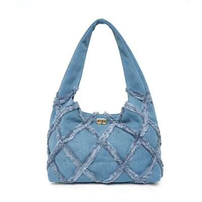 RIVERICH Women Denim Tote Bag Purse Jean Hobo Shoulder Strap Handbag Vintage Bag - Image 1 of 4